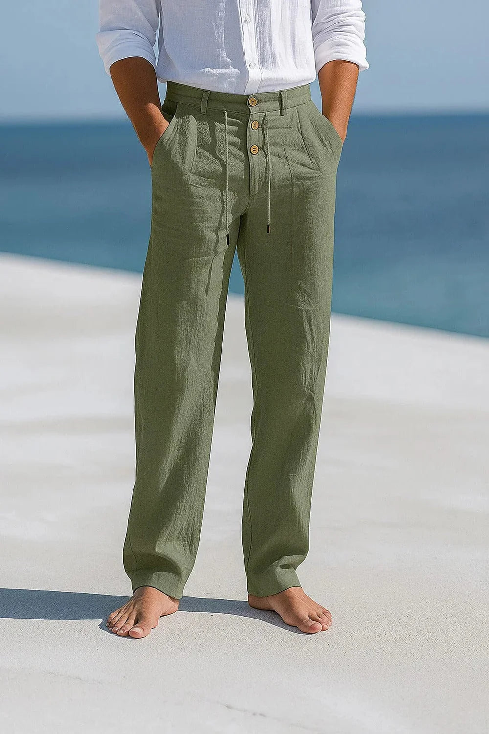 Men's Lightweight Breathable Linen Pants (1)
