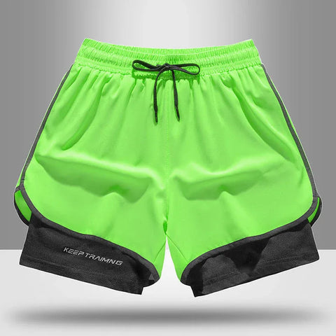 Men’s Double Layer Athletic Shorts