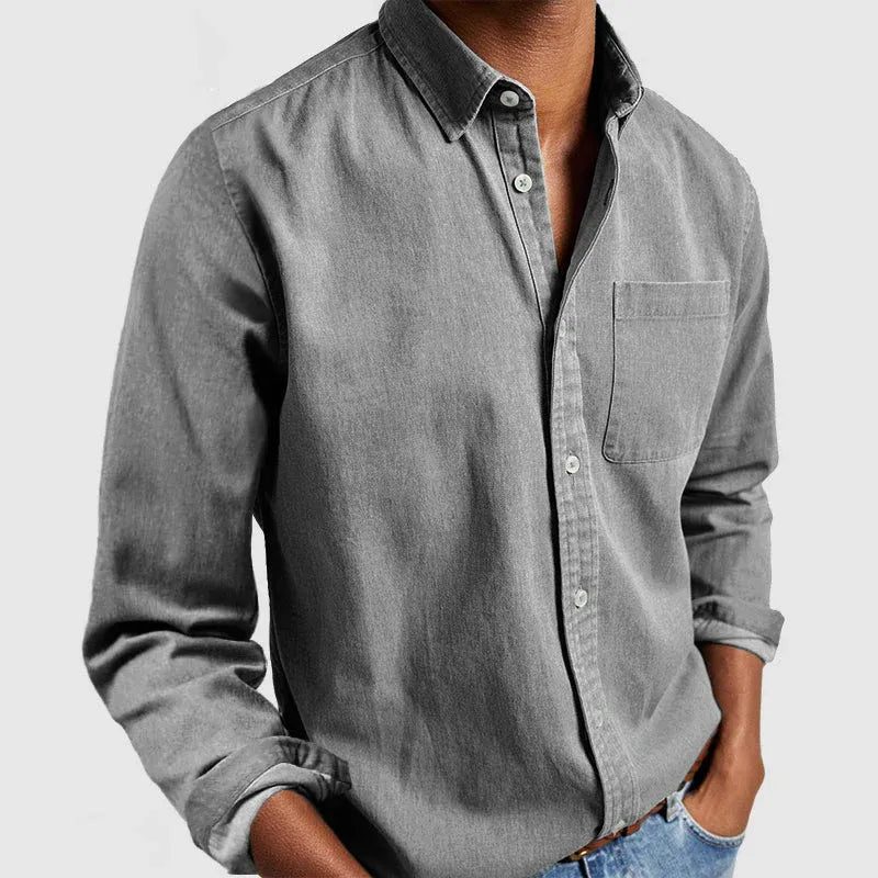 Men’s Casual Button-Up Cotton Shirt