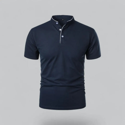 Men’s Short Sleeve Stand Collar Polo Shirt