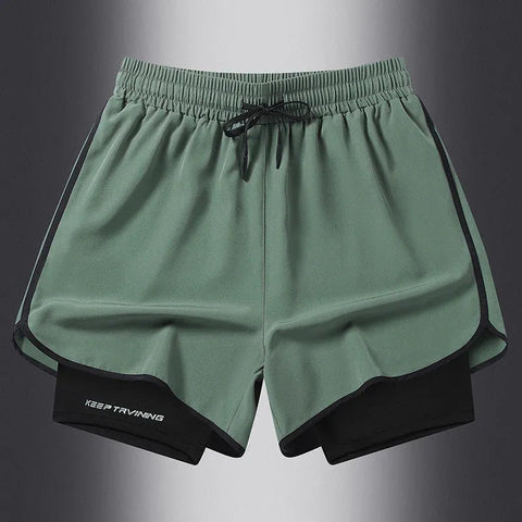 Men’s Double Layer Athletic Shorts