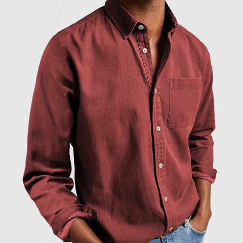 Men’s Casual Button-Up Cotton Shirt