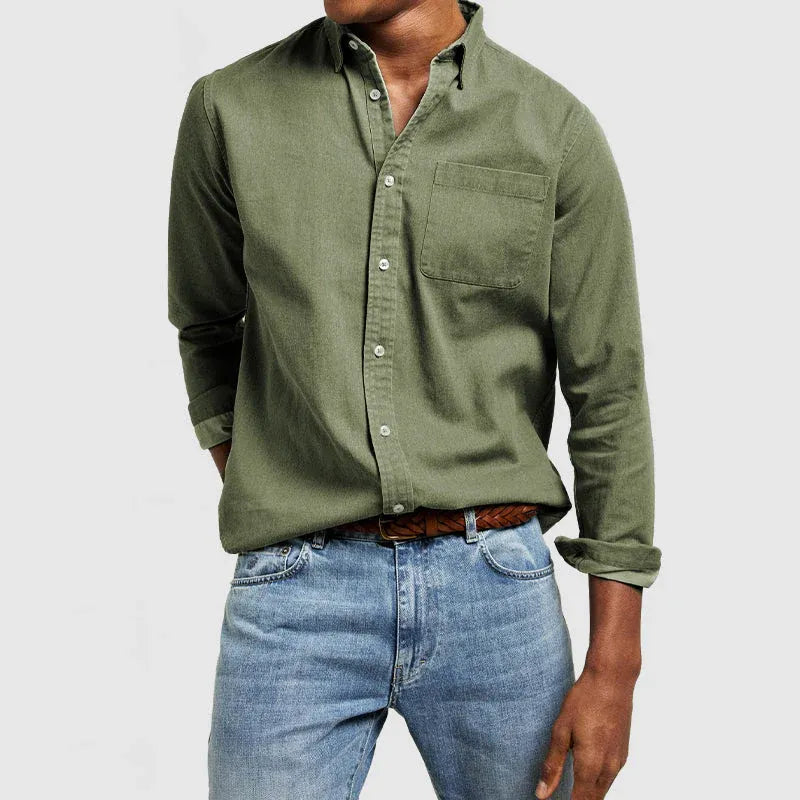 Men’s Casual Button-Up Cotton Shirt