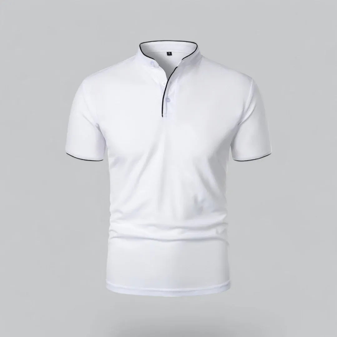 Men’s Short Sleeve Stand Collar Polo Shirt