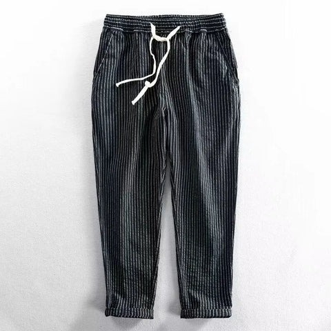 Men’s Striped Drawstring Casual Pants (1)