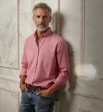 Men’s Casual Button-Up Cotton Shirt