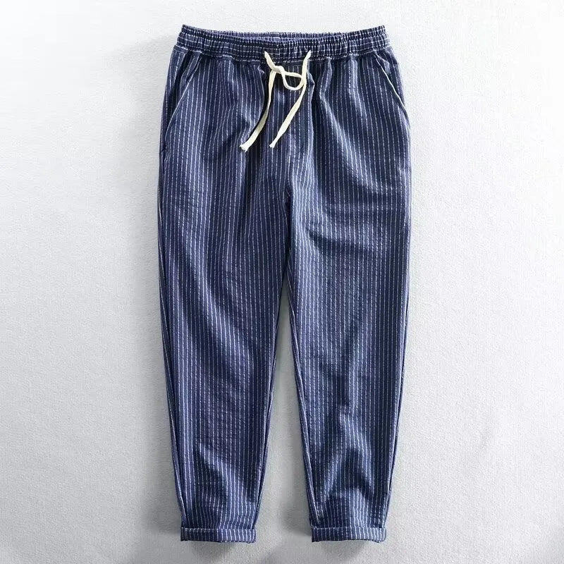 Men’s Striped Drawstring Casual Pants (1)