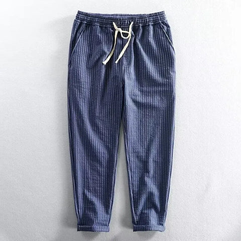 Men’s Striped Drawstring Casual Pants (1)