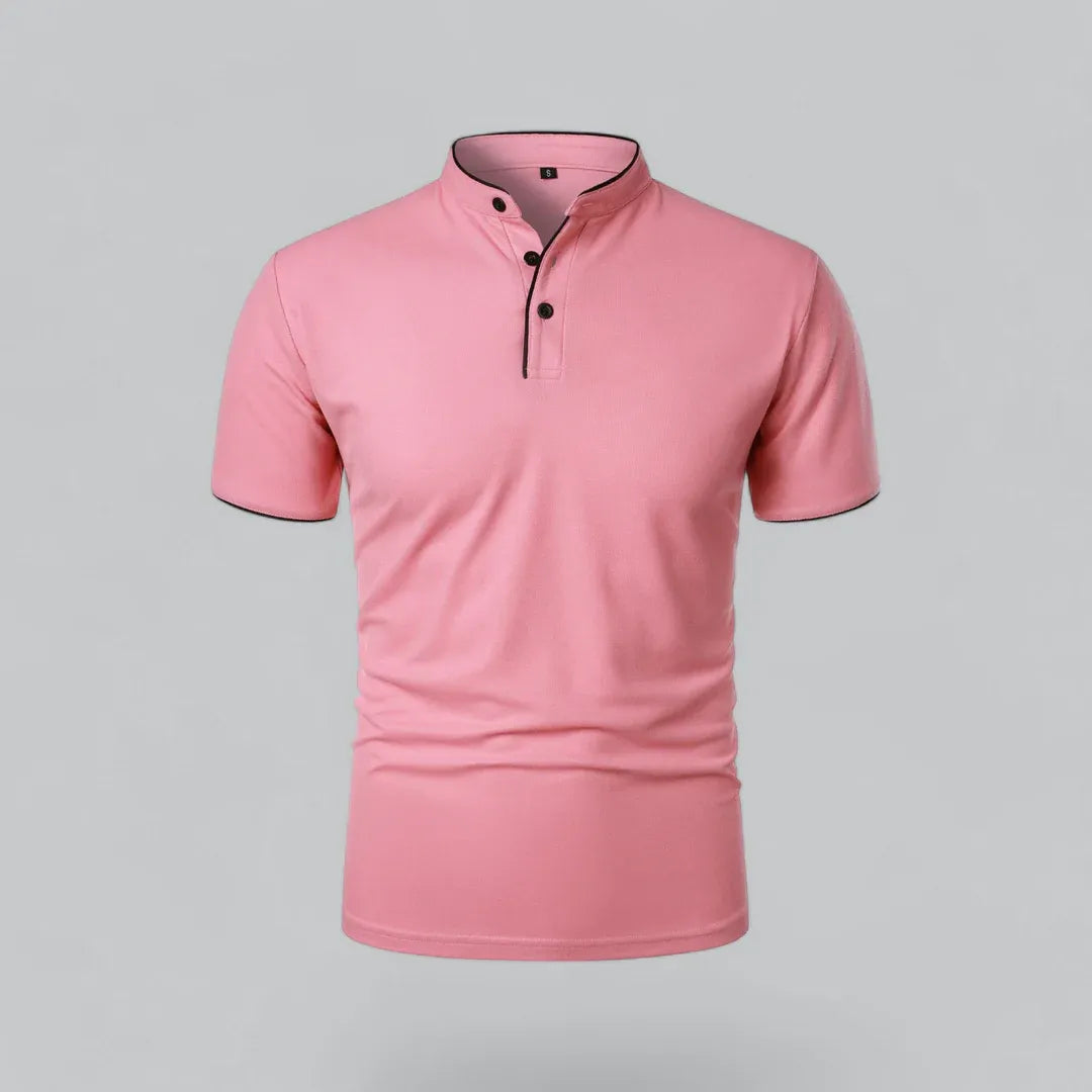 Men’s Short Sleeve Stand Collar Polo Shirt