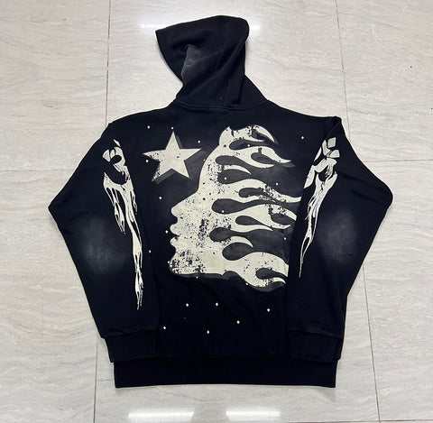 HELLSTAR Studios Path to Paradise Star Graphic Vintage Wash Hoodie