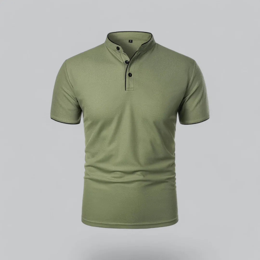 Men’s Short Sleeve Stand Collar Polo Shirt