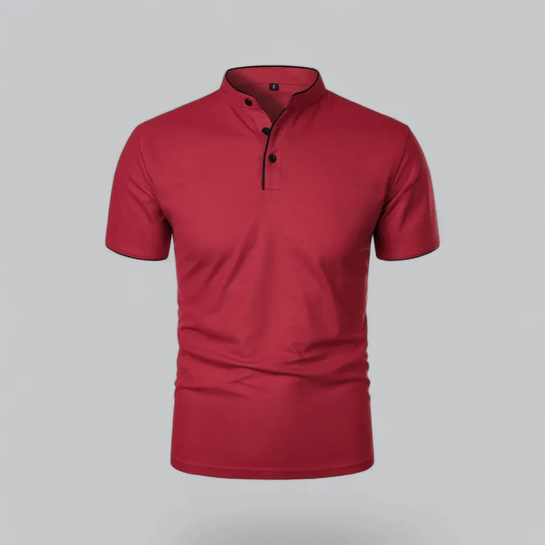 Men’s Short Sleeve Stand Collar Polo Shirt