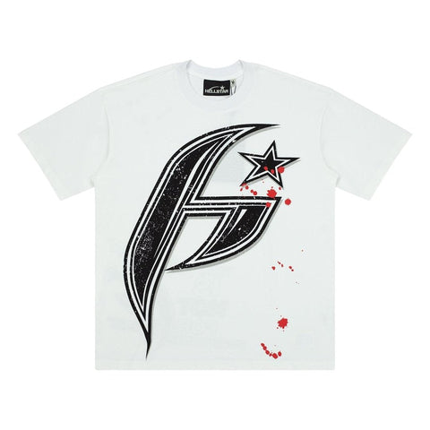 Hellstar Splatter Star Big H Graphic Oversized T-Shirt