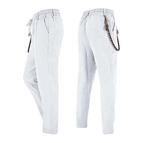 Men’s Casual Linen-Look Drawstring Pants (1)