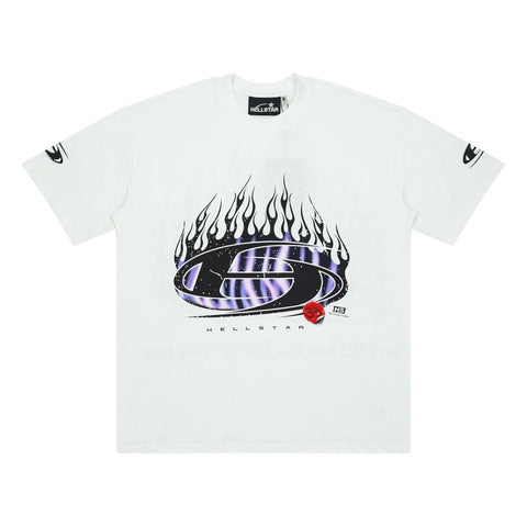 Hellstar Flame Graphic Oversized T-Shirt - Black
