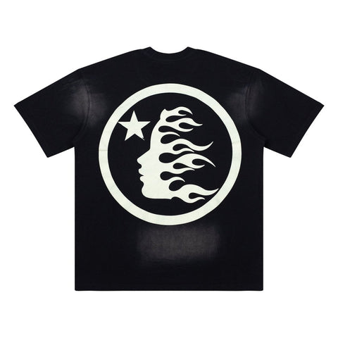 Hellstar Studios Halloween Skull Graphic Vintage Washed Cotton T-Shirt