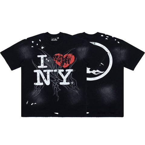 Hellstar Studios "I Love NY" Graphic Oversized T-Shirt - Black