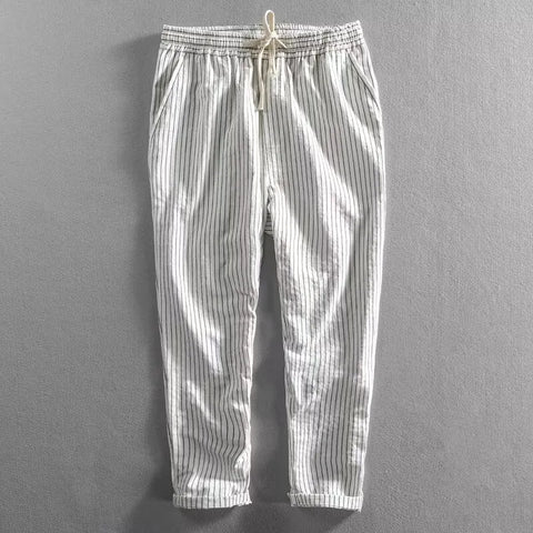 Men’s Striped Drawstring Casual Pants (1)