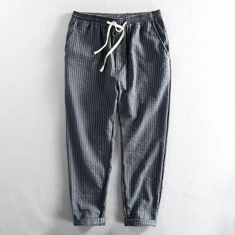 Men’s Striped Drawstring Casual Pants (1)