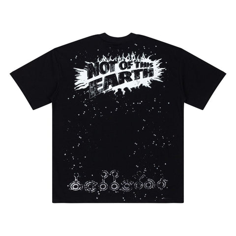 Hellstar Records Graphic Cotton T-Shirt - Black
