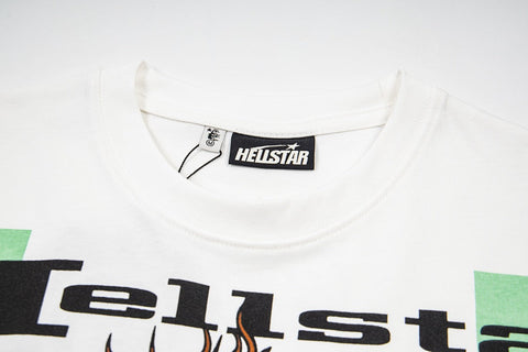 Hellstar Rhinestone & Graphic Short Sleeve T-Shirt (White)