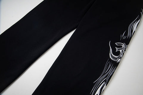 Hellstar High-Quality Vintage Washed Fleece Sweatpants (Black)