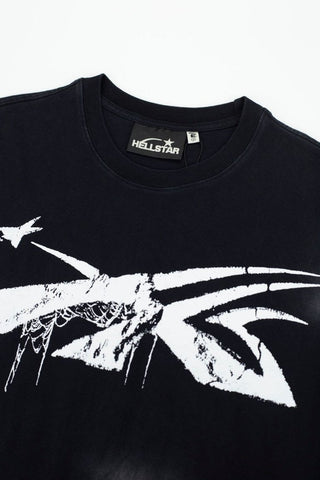 Hellstar Distressed Rip & Fray Vintage Washed Graphic T-Shirt