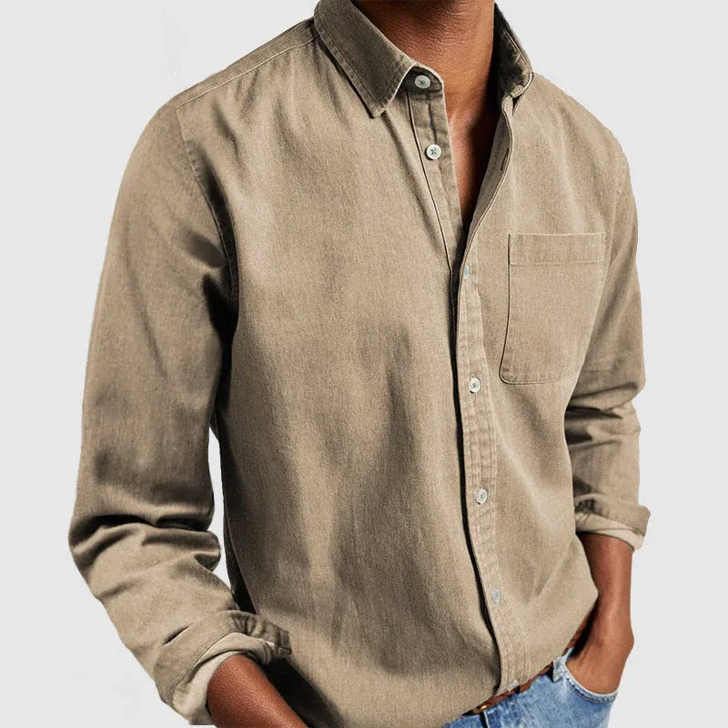 Men’s Casual Button-Up Cotton Shirt
