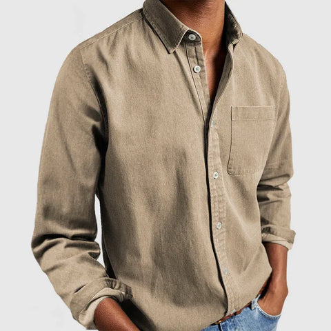 Men’s Casual Button-Up Cotton Shirt