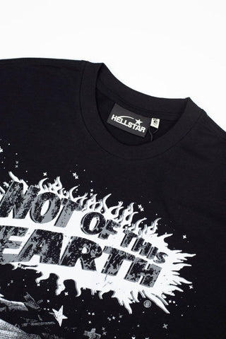 Hellstar Records Graphic Cotton T-Shirt - Black