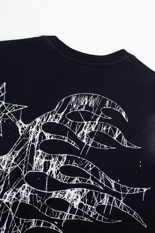 Hellstar Distressed Rip & Fray Vintage Washed Graphic T-Shirt