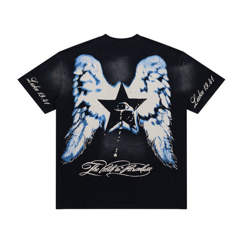Hellstar Luke 1941  Vintage T-Shirt - Washed Black