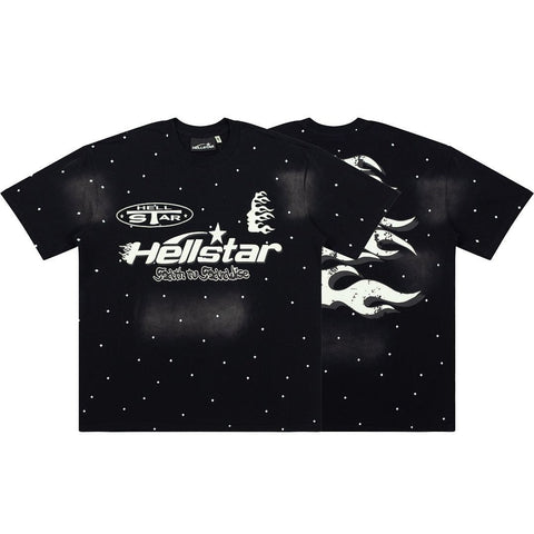 Hellstar Studios Large Logo Graphic Oversized T-Shirt - Black