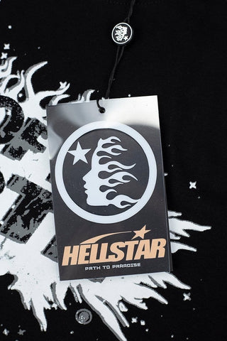 Hellstar Records Graphic Cotton T-Shirt - Black
