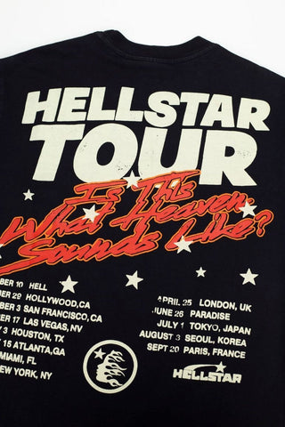 Hellstar Vintage Wash Flame Badge Graphic Oversized T-Shirt