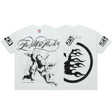 Hellstar Path to Paradise Graphic Oversized T-Shirt - Streetwear Washed Black
