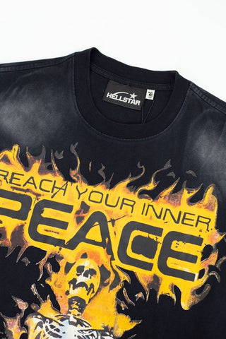 Hellstar Vintage Washed Flames & Meditating Skull Tank Top