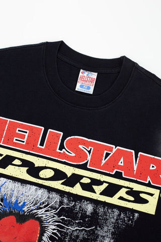 Hellstar Boxing Devil Vintage Wash Graphic Oversized T-Shirt - Washed Black