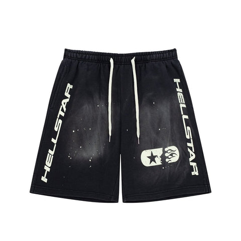 Hellstar Paint Splatter Gradient Drawstring Shorts