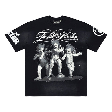 Hellstar Studios Sounds Graphic Oversized Cotton T-Shirt - Black