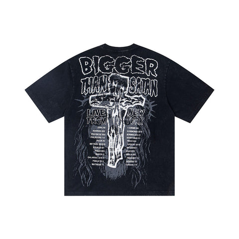 Hellstar Ghost Graphic Washed Short Sleeve T-Shirt