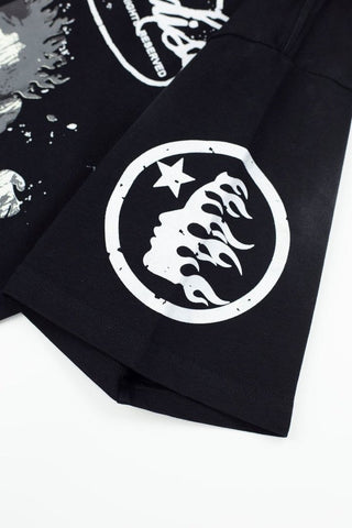 Hellstar Studios Sounds Graphic Oversized Cotton T-Shirt - Black