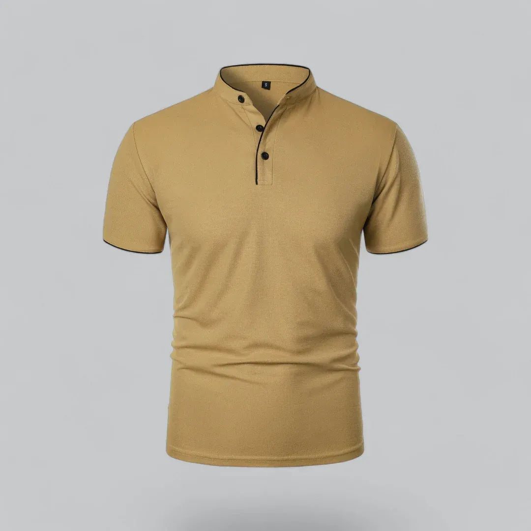 Men’s Short Sleeve Stand Collar Polo Shirt