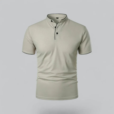 Men’s Short Sleeve Stand Collar Polo Shirt