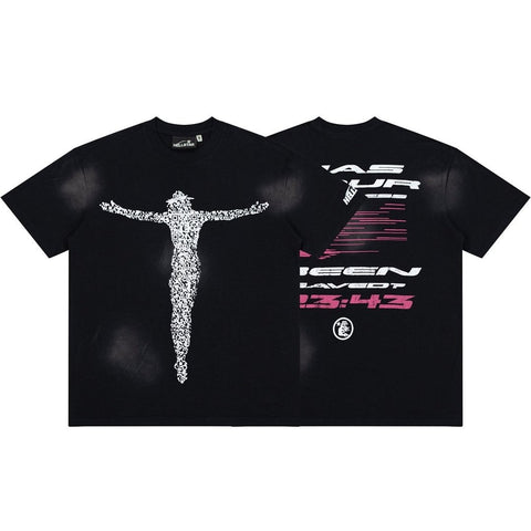 Hellstar Brain Cross Graphic Oversized Cotton T-Shirt