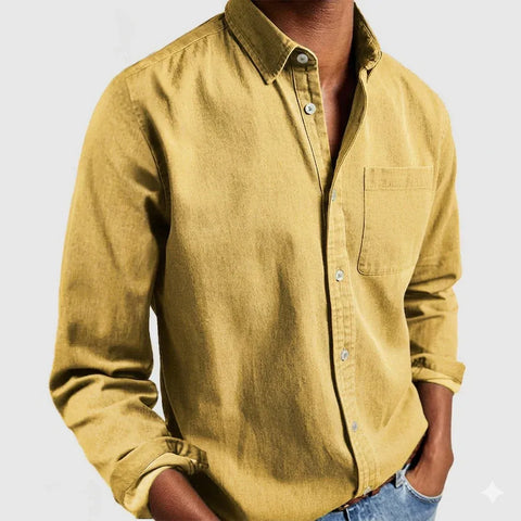 Men’s Casual Button-Up Cotton Shirt