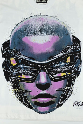 Hellstar Cyber Portrait Graphic Oversized T-Shirt