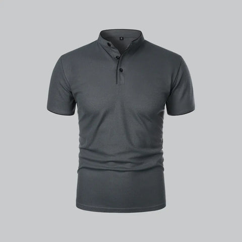 Men’s Short Sleeve Stand Collar Polo Shirt