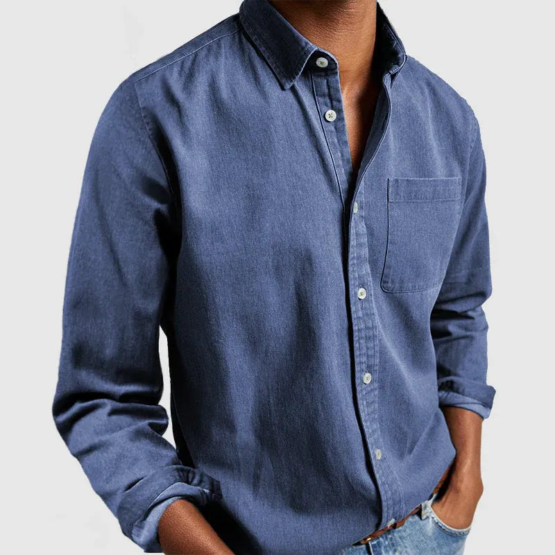 Men’s Casual Button-Up Cotton Shirt