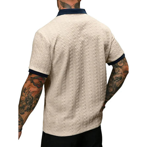 Men's Textured Knit Polo
